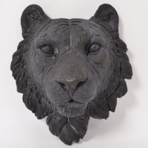 TIGER tête tigre noire mat 57 cm