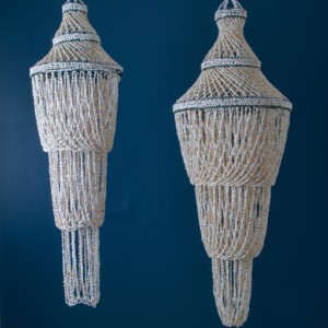 Lustre à pampille Nacre - large