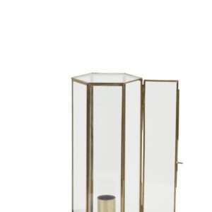 Lampe de table antique bronze+verre