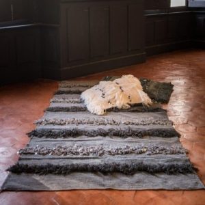 Tapis berbère Handira 2 x 1.20 Gris vintage