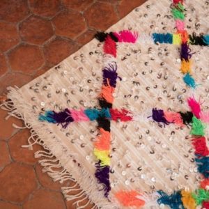 Tapis berbère Handira 3 x 2. Multicolors
