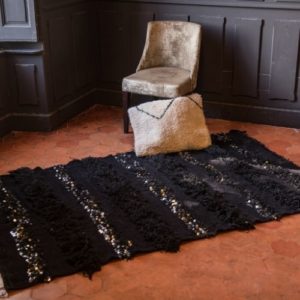 Tapis berbère Handira 200x120 Noir
