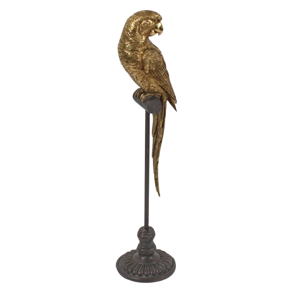Sculpture Perroquet Gold